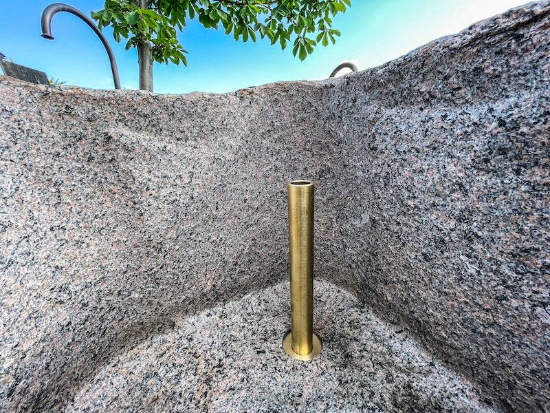 Messingrohr Wasserauslauf 1" 40-50cm Detail