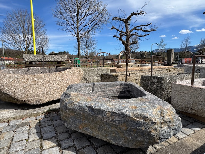 Findlingsbrunnen XL Draufsicht