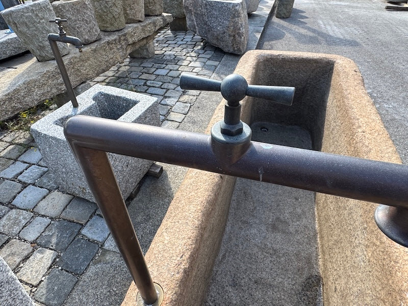 Gartenbrunnen Granit Rost Optik