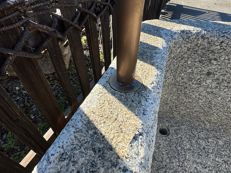 Granitbrunnen Garten quadratisch