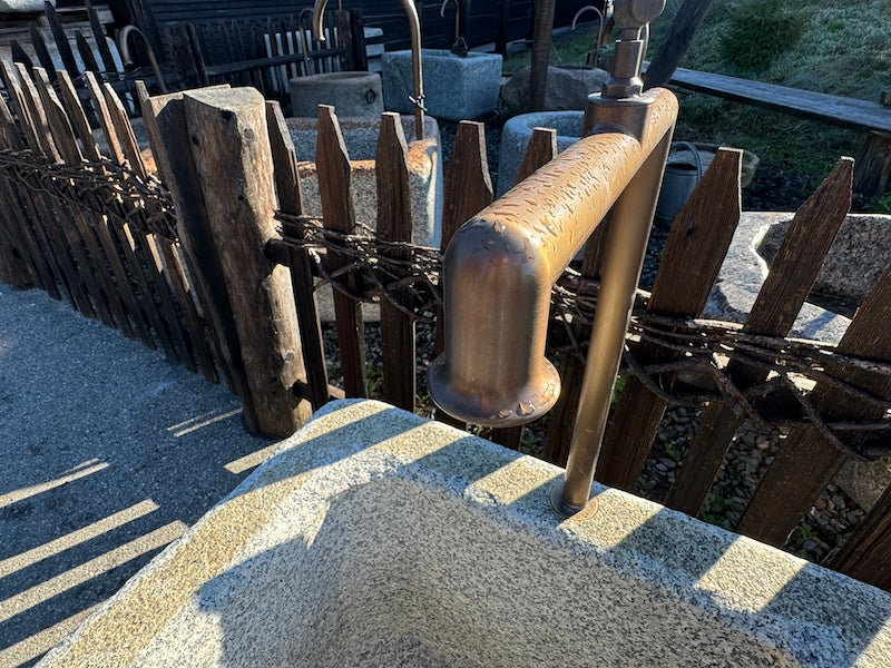 Granitbrunnen Garten quadratisch