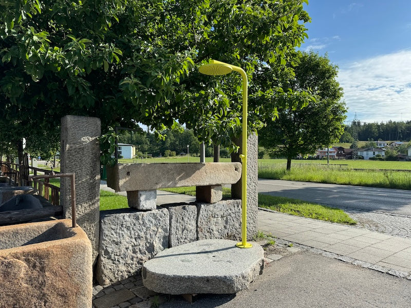 Gartendusch mit Warmwasser