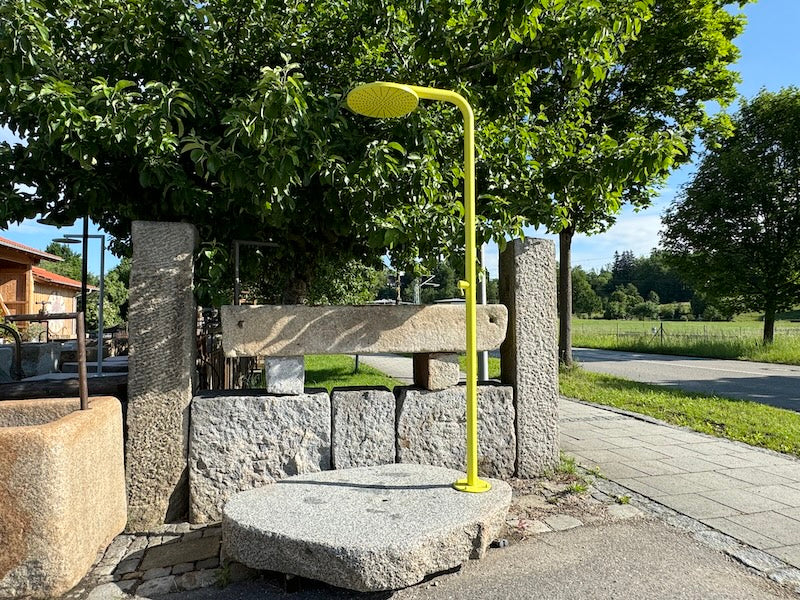 Warmwasser für Gartendusche