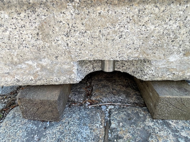 Granitbrunnen Garten quadratisch