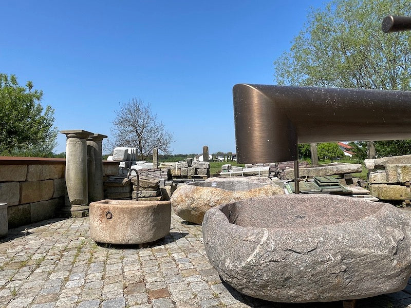 Granitbrunnen Garten quadratisch