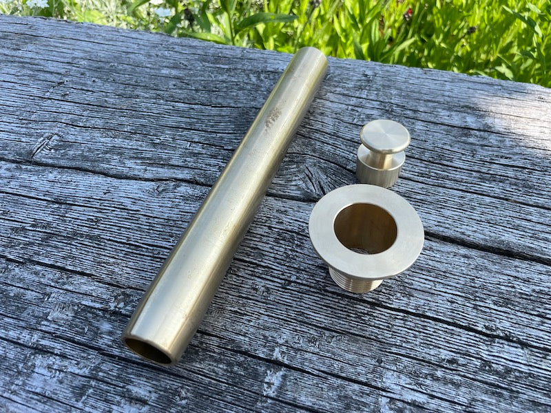 Messingrohr Wasserauslauf 1" 40-50cm mit Adapter