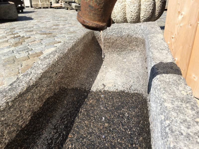 Steintrog mit Schwengelpumpe