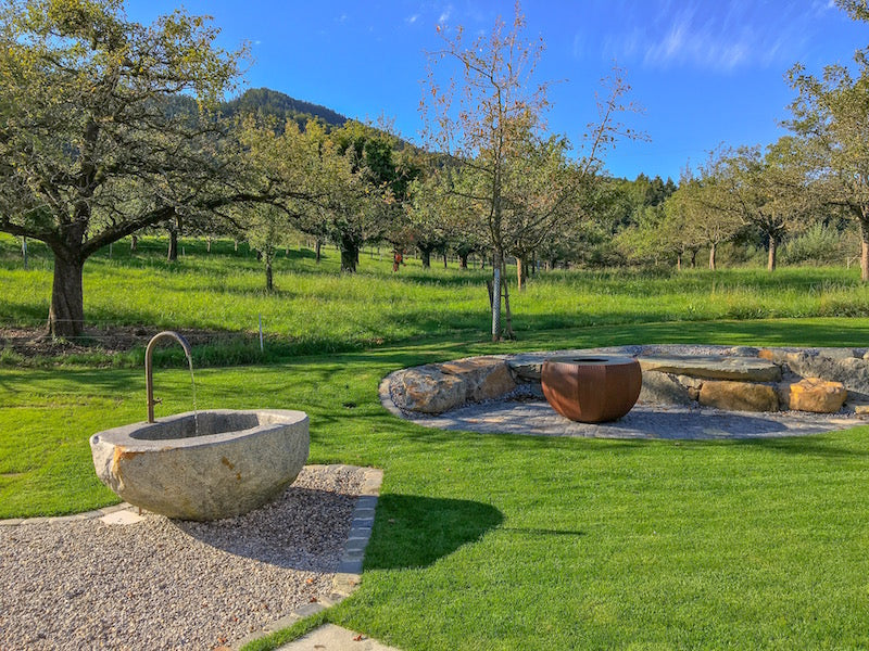 Steinbrunnen für den Garten