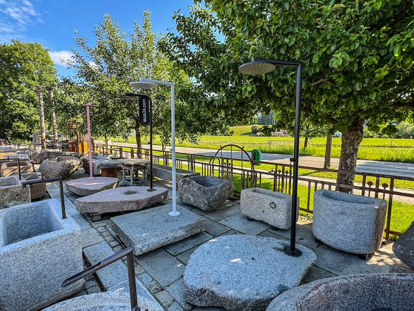 Gartendusche mit Warmwasser