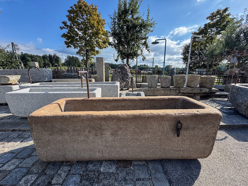 Gartenbrunnen Granit Rost Optik