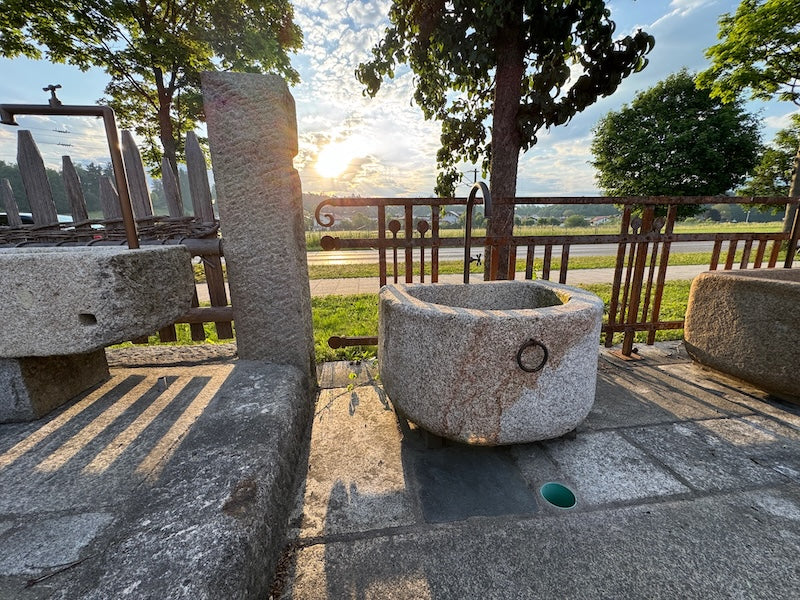 Granitbrunnen für den Garten