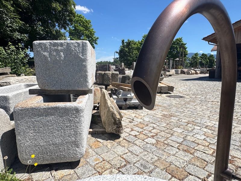 Granitbrunnen Südtirol Auslauf