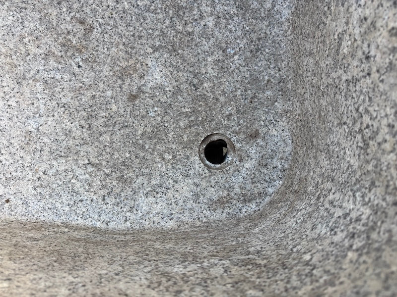 Gartenbrunnen Granit rechteckig Rost Optik