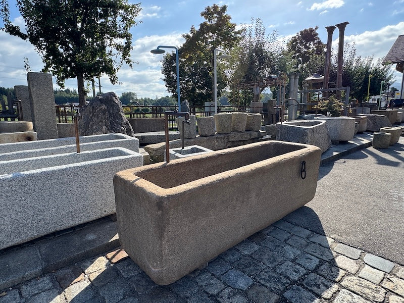 Gartenbrunnen Granit Rost Optik