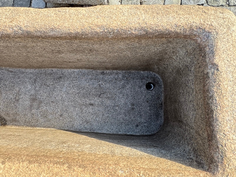 Gartenbrunnen Granit Rost Optik
