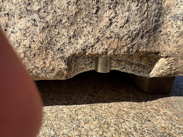 Gartenbrunnen Granit rechteckig Rost Optik