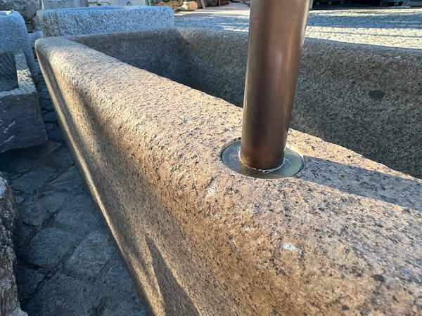 Gartenbrunnen Granit Rost Optik