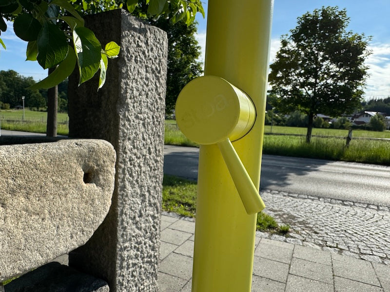 Gartendusche mit Warmwasser