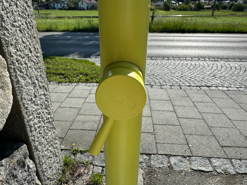 Gartendusche mit Warmwasser