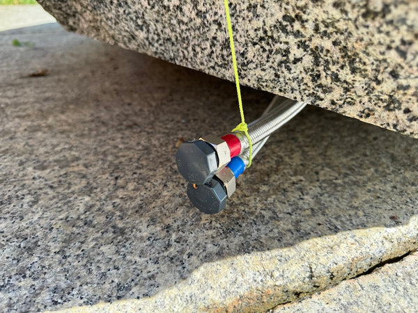 Gartendusche mit Warmwasser