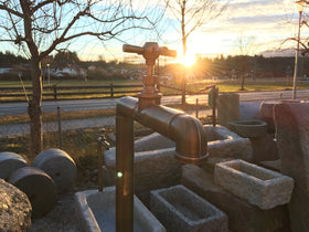 Wasserhahn für Steinbrunnen