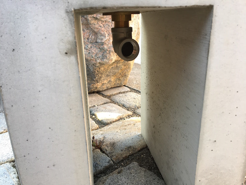 Bodenbefestigung für Wassereinlauf