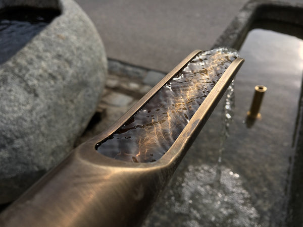 Messinghahn in 1 Zoll mit sichtbaren Wassereinlauf