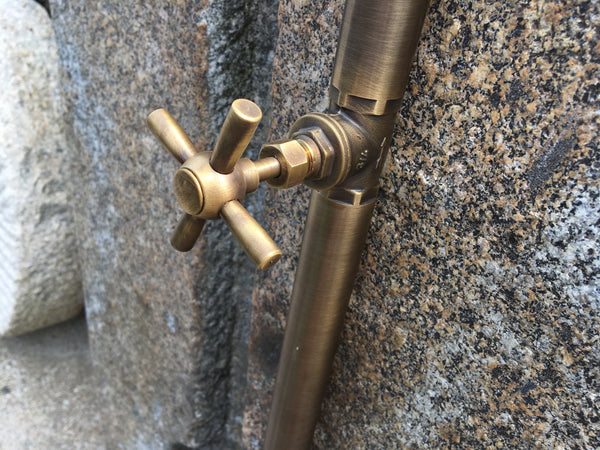 Brunnenwassereinlauf mit Handrad