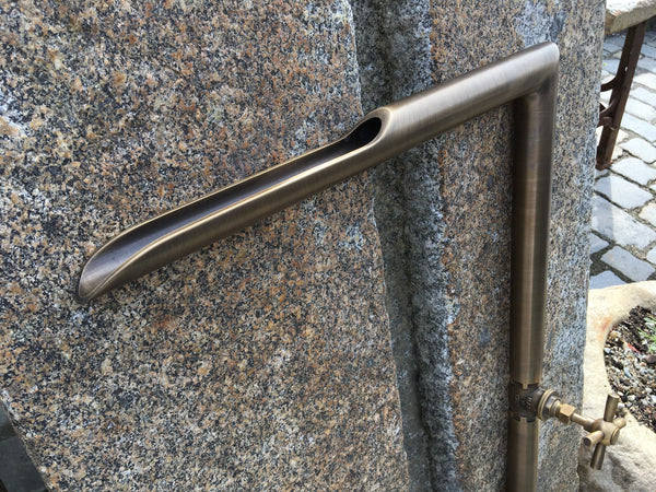 Wassereinlauf eckig 1" für Außenmontage am Brunnen